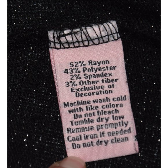 Juicy Couture Black Metallic Sweater sixe XXL - Picture 9 of 9